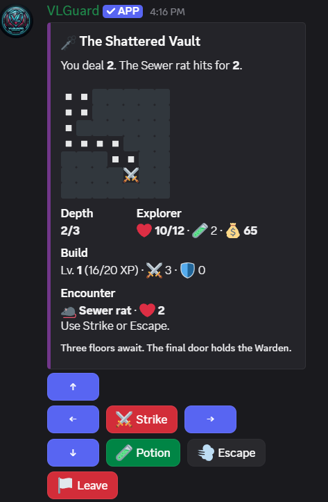 VLGuard dungeon battle