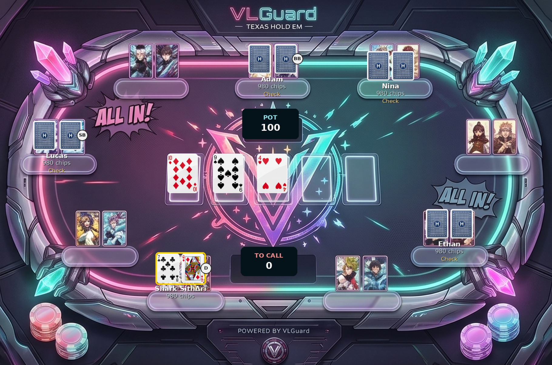 VLGuard Texas Hold'em poker table
